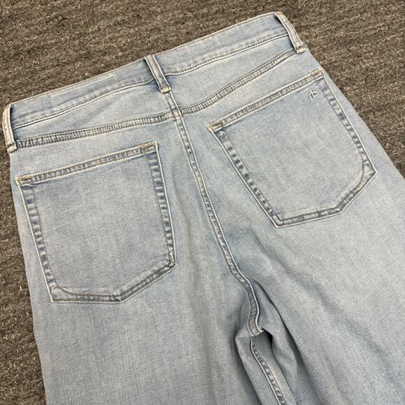 Rag & Bone Jeans Women 30 Serena High Rise Wide Leg Light Wash Raw Hem Denim - Picture 9 of 11